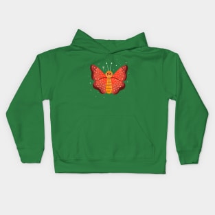 Butterfly Painting Hand Drawn Kids Hoodie